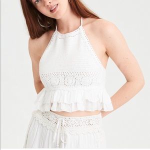 AE crochet halter top